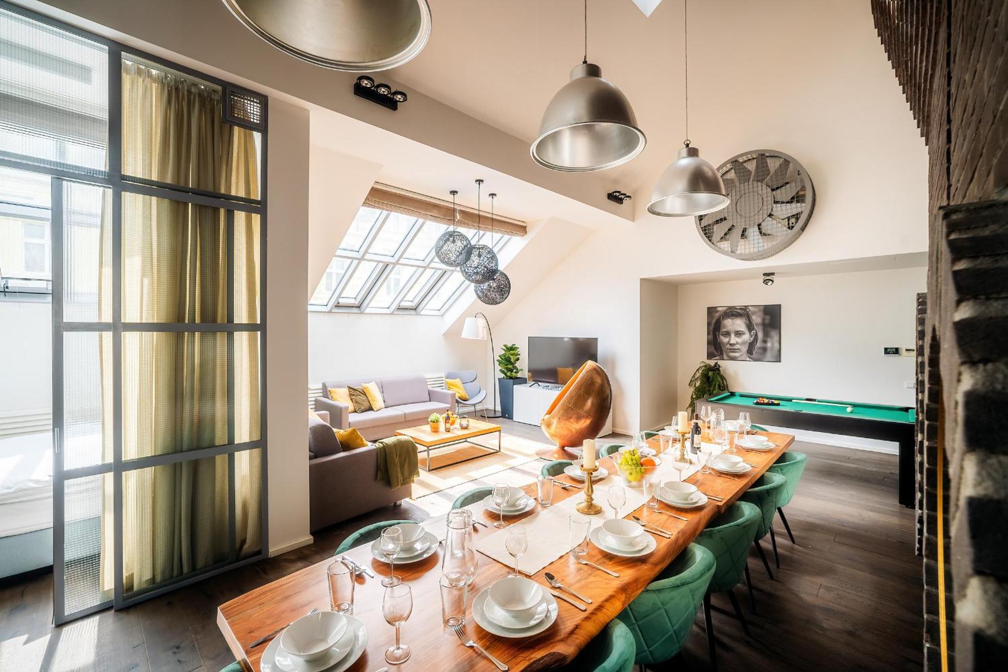 5br+2bath Old Town Loft Luxe Brickhouse, A/c Praga